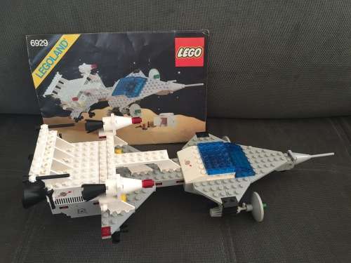 Vintage 1980 LEGO LEGOLAND SPACE 6929 SPACESHIP near complete with leaflet