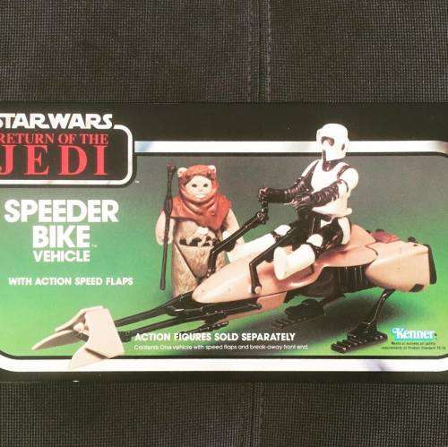 STAR WARS Vintage IMPERIAL SPEEDER BIKE - MINT IN SEALED BOX - KENNER Toys 1982