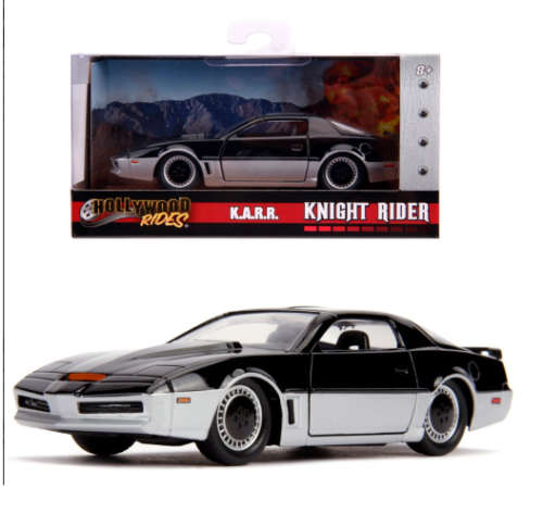 A lot of TWO KNIGHT RIDER KARR & KITT 2000 Diecast TWO model cars by Jada Toys 2017 1:32 scale mint