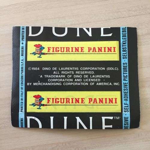 DUNE The Movie Memorabilia 5 Sticker packs sealed from 1984 by Panini Stickers Italy