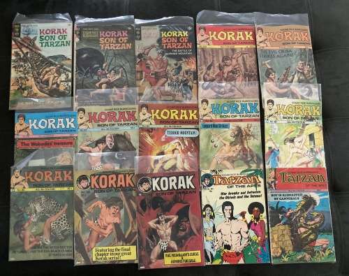 Tarzan vintage comic collection Golden Age 1952 to Bronze Age 1977 lot of 88 vintage comics