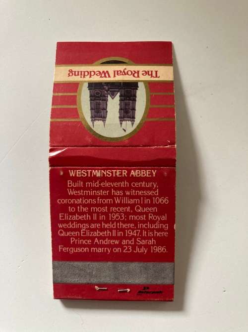 The British  Royal Wedding MATCHES   - 1986
