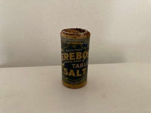 South African vintage 1940s 1950s Cerebos Salt mini Sample