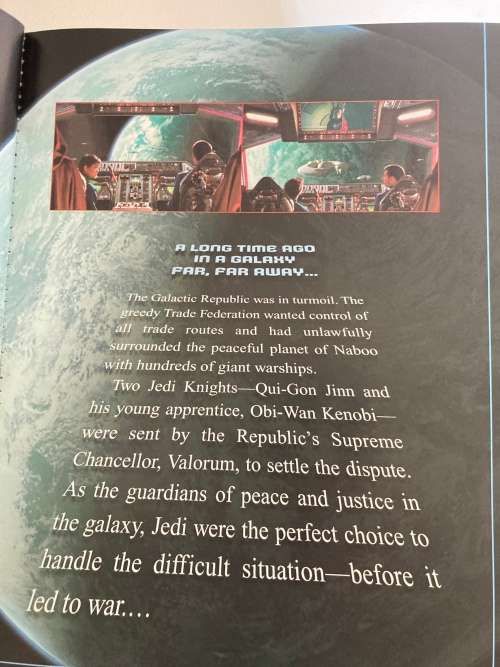 Star wars Episode 1 Story Book of the film