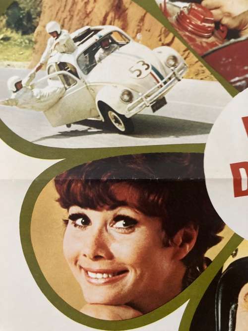 100% Original Vintage 1968 Walt Disney HERBIE THE LOVE BUG Movie Poster - USA print