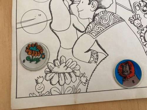 FLAVOUR LAND colour me in FANTA Brochure and bottle liner set 1976 SOUTH AFRICA