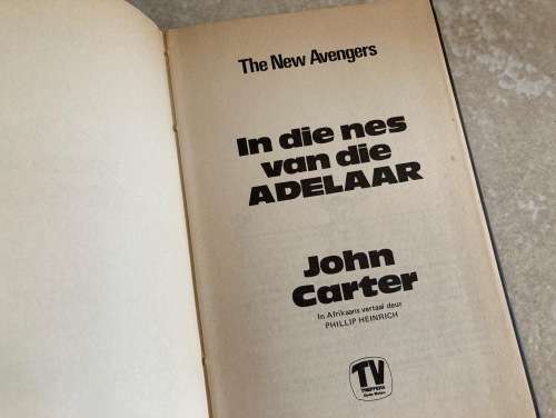 The NEW AVENGERS TV Show novels in Afrikaans South African edition