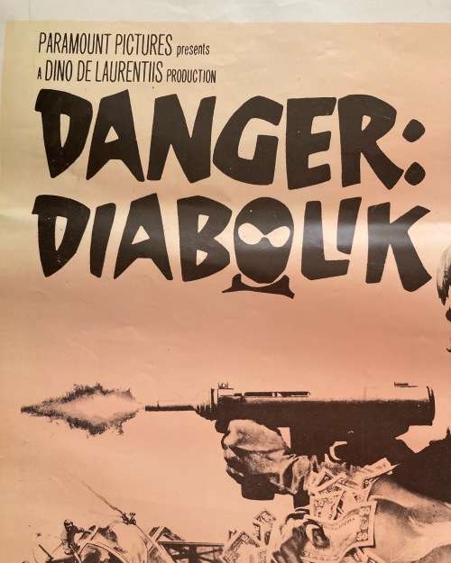 DANGER DIABOLIK movie Poster - South African Print 1970s -  size: 505x700mm