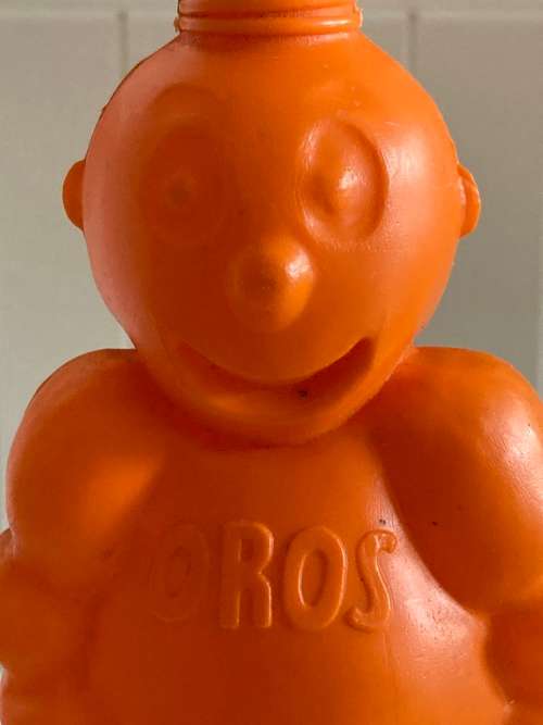 1980s Kids OROS Man Drinking Bottle
