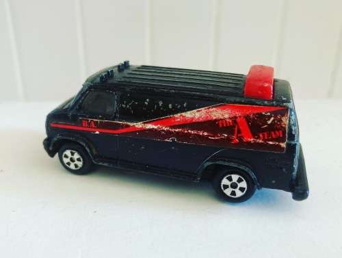 ERTL toys vintage original 1983 THE A-TEAM BA VAN diecast model 1:64 scale