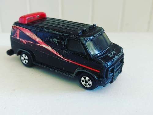 ERTL toys vintage original 1983 THE A-TEAM BA VAN diecast model 1:64 scale