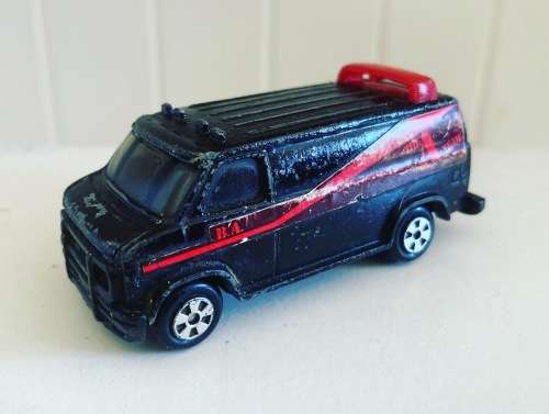 ERTL toys vintage original 1983 THE A-TEAM BA VAN diecast model 1:64 scale