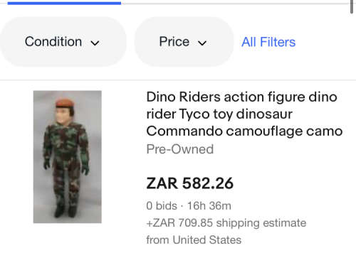 DINO RIDERS Commando Series action figure by TYCO - very good condition as seen in photos