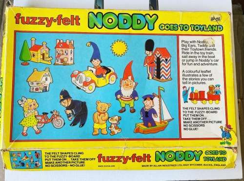 Vintage FUZZY FELT Noddy goes to toy land from 1983 & other 1970s sets like Indians & Cowboys etc