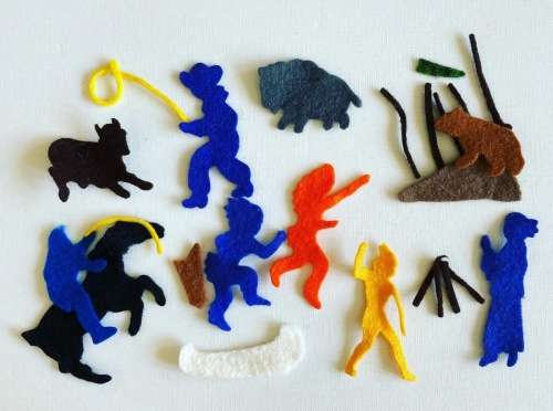 Vintage FUZZY FELT Noddy goes to toy land from 1983 & other 1970s sets like Indians & Cowboys etc