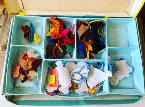 Vintage FUZZY FELT Noddy goes to toy land from 1983 & other 1970s sets like Indians & Cowboys etc