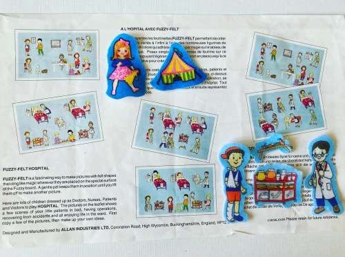 Vintage FUZZY FELT Noddy goes to toy land from 1983 & other 1970s sets like Indians & Cowboys etc