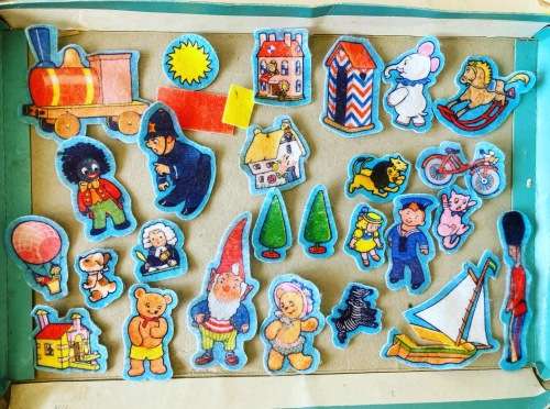 Vintage FUZZY FELT Noddy goes to toy land from 1983 & other 1970s sets like Indians & Cowboys etc