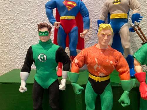 DC Direct Silver Age style JUSTICE LEAGUE OF AMERICA 9inch tall action figure complete set from 1999