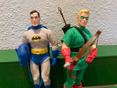 DC Direct Silver Age style JUSTICE LEAGUE OF AMERICA 9inch tall action figure complete set from 1999