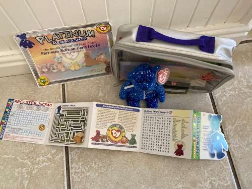 Vintage TY Beanie Babies 1998 10th Anniversary Decade Bear & special edition Members Kit