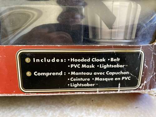 STAR WARS Rubies Darth Maul Electronic Duel blade lightsaber and Kids clone and belt set from 1999.
