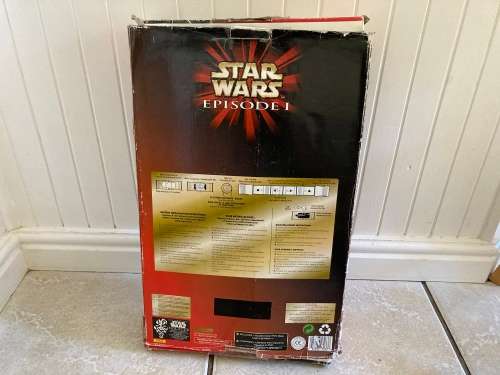 STAR WARS Rubies Darth Maul Electronic Duel blade lightsaber and Kids clone and belt set from 1999.