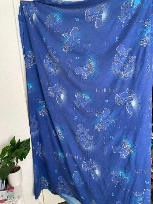 Original 1990s licensed THE SIMPSONS Bart Simpsons skateboarding kids Single Bed Duvet Cover
