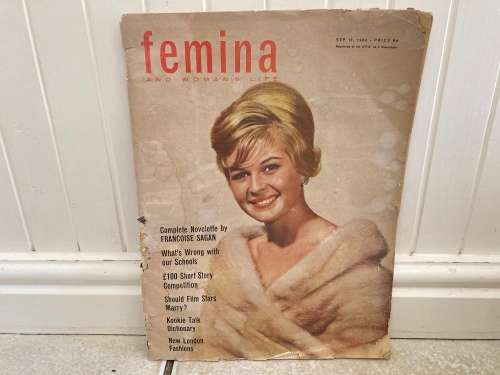 FEMINA Magazine September 15, 1960 - R250.  Features beautiful 60s illustrations artwork