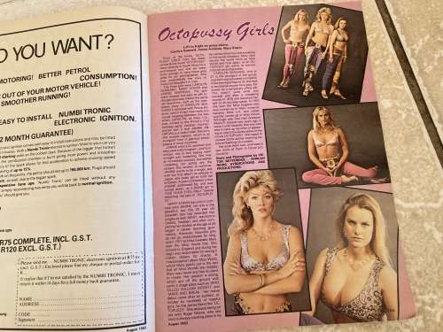 The James Bond Octopussy girls featured in South Africa STAG The mans magazine August 1983