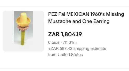 Vintage Super rare PEZ Mexican no feet version 1970s