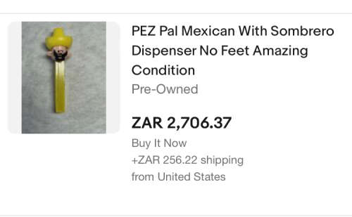 Vintage Super rare PEZ Mexican no feet version 1970s