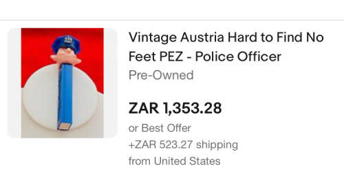 Vintage Super rare PEZ Policeman no feet version 1970s