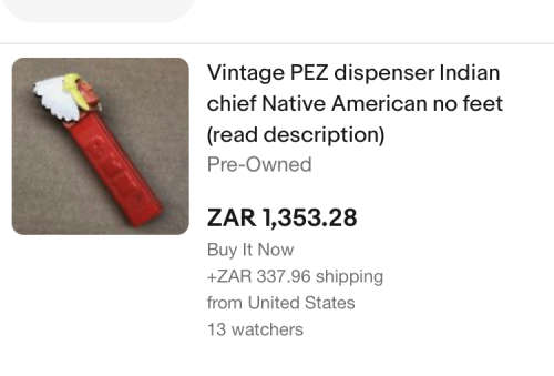 Vintage PEZ 2 x Indian Chief - no feet - complete with a 2nd incomplete one