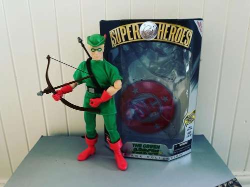 GREEN ARROW DC comics Silver Age 9 inch tall figure by Hasbro