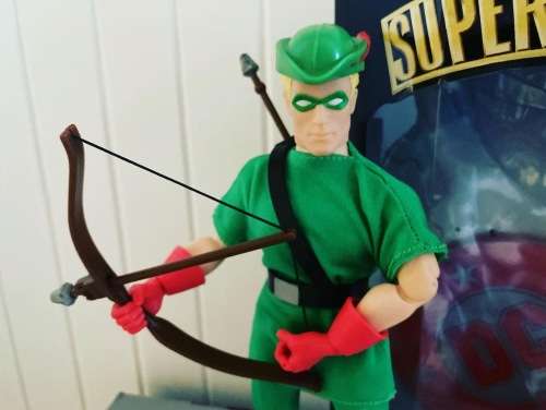 GREEN ARROW DC comics Silver Age 9 inch tall figure by Hasbro