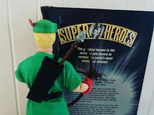 GREEN ARROW DC comics Silver Age 9 inch tall figure by Hasbro