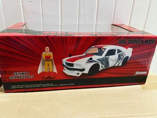 ONE PUNCH MAN SAITAMA & 1974 MAZDA RX3  JADA 1:24 scale diecast mint in box