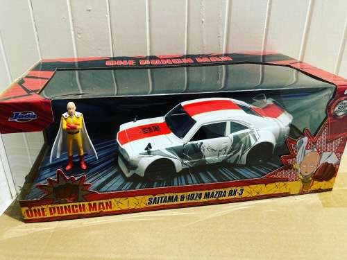 ONE PUNCH MAN SAITAMA & 1974 MAZDA RX3  JADA 1:24 scale diecast mint in box