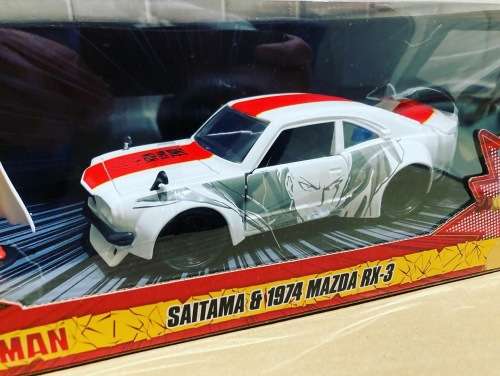 ONE PUNCH MAN SAITAMA & 1974 MAZDA RX3  JADA 1:24 scale diecast mint in box