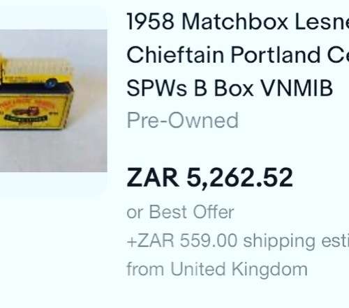 Vintage 1950s Matchbox LESNEY MOKO No: 51 Full Circle Portland Cement