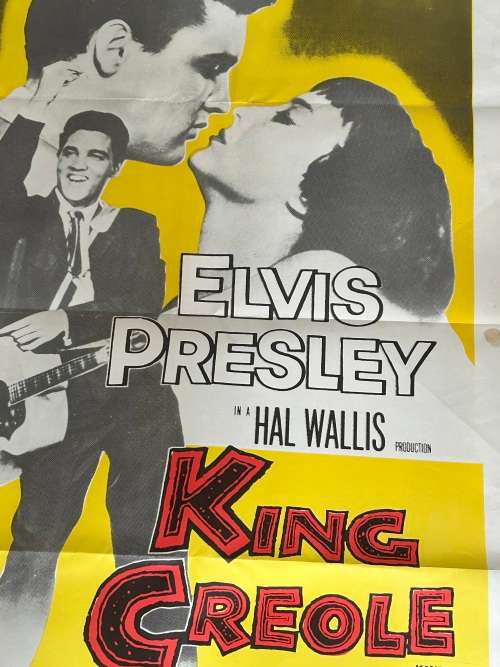 100% Original 1960s Elvis Presley KING CREOLE Movie Poster - South African print