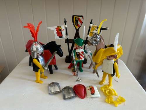 Vintage 1980s Playmobil Clicky No 3265 Medieval Knights Jousting Tournament set