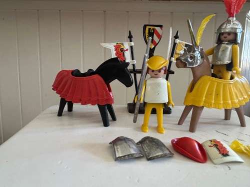 Vintage 1980s Playmobil Clicky No 3265 Medieval Knights Jousting Tournament set