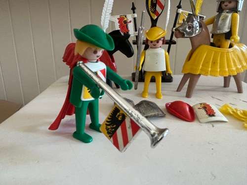 Vintage 1980s Playmobil Clicky No 3265 Medieval Knights Jousting Tournament set