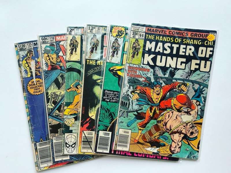 Marvel comics 1970s-80s The Hands of Shang-chi MASTER OF KUNG FU lot of 11 comics