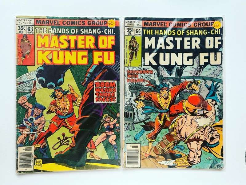 Marvel comics 1970s-80s The Hands of Shang-chi MASTER OF KUNG FU lot of 11 comics