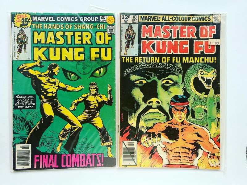 Marvel comics 1970s-80s The Hands of Shang-chi MASTER OF KUNG FU lot of 11 comics