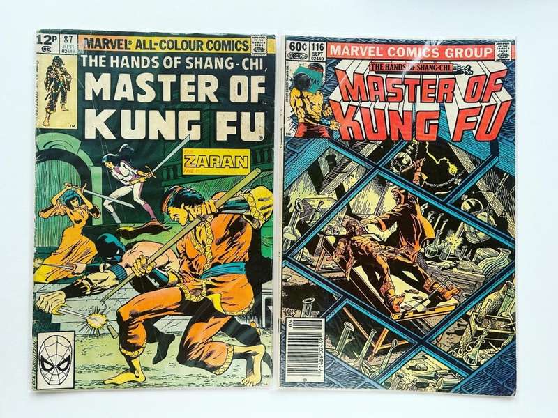 Marvel comics 1970s-80s The Hands of Shang-chi MASTER OF KUNG FU lot of 11 comics