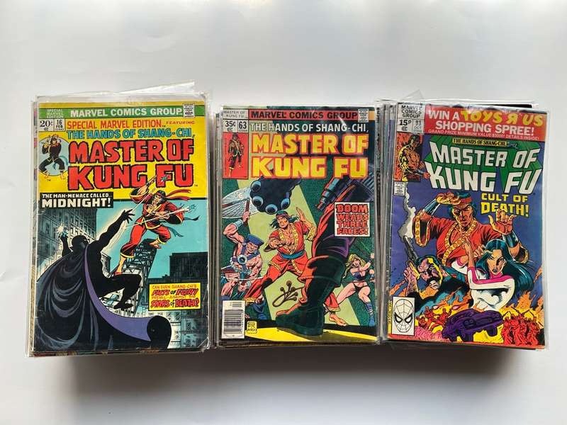 Marvel comics 1970s-80s The Hands of Shang-chi MASTER OF KUNG FU collection 102 comics
